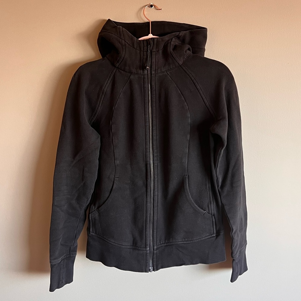 Lululemon black scuba jacket sz6